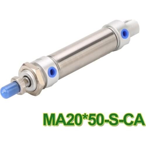 MA20*50-S-CA MA Series Mini stainless steel single rod Air Cylinder Small Pneumatic Cylinder Airtac Type MA 20-50 MA 20*50 model