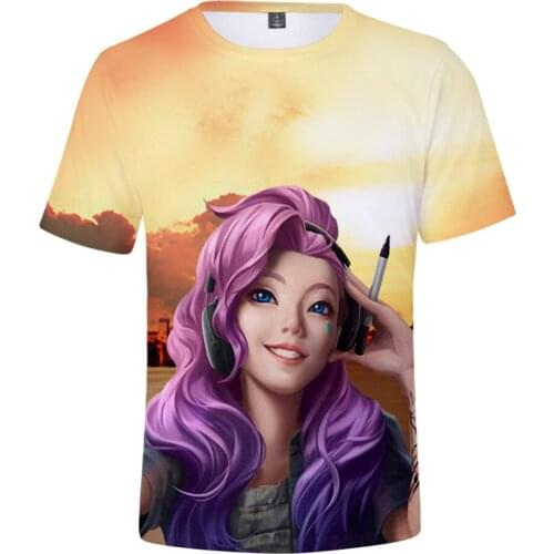 2020 New Cartoon kda the baddest 3D Print T-Shirt Summer Men/Women Casual Short Sleeve T Shirt Clothes