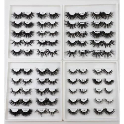 TDANCE Wholesale Fluffy Lashes 10 Pairs/Pack Mink Lash 12-25mm Natural False Eyelashes Bulk Makeup Dramatic Messy Fake Eyelash