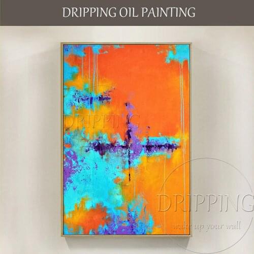 Expert Artist Hand-painted High Quality Colorful Abstract Oil Painting Vivid Colors Abstract Oil Painting for Living Room