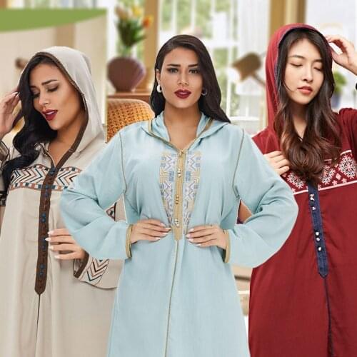 Autumn Muslim Abaya Casual Hooded Dress Women Hijab Dresses Jilbab Turkey Islamic Elegant India Moroccan Kaftan Arab Elbise