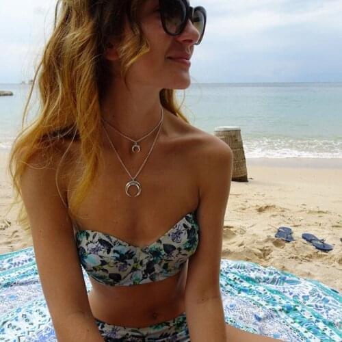 Gold color Choker Necklace for women Long moon Tassel Pendant Chain Necklaces & Pendants Laces velvet chokers Fashion Jewelry