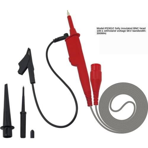 P2301C 100X Oscilloscope Probe 100:1 High Voltage Withstand 5KV 300MHz For Oscilloscope Tektronix HP Worldwide