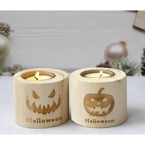 Handmade Wooden Carving Candle Holder Fragrance Scented Candle Stand Simple Pastoral Style Candlesticker Candle Cup Home Decor