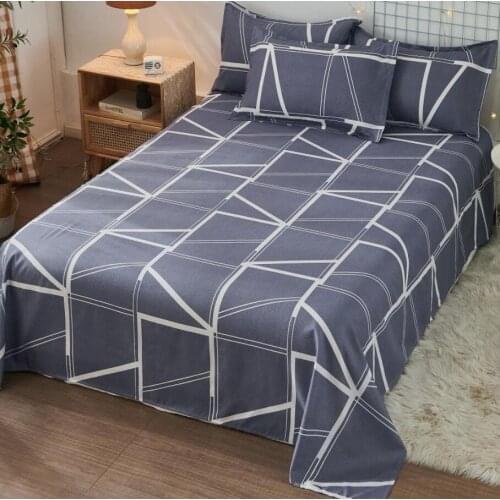 1pc Bed Linens Fashion Style Bedding Sheet Home Textiles Flat Sheets Soft Comfortable Polyester Cotton Bedspread