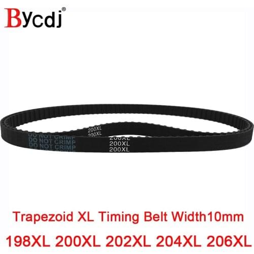 XL Timing Belt 198XL/200XL/202XL/204XL/206XL Rubber Timing Pulley Belt 10mmWidth Closed LoopToothed Transmisson Belt pitch5.08mm