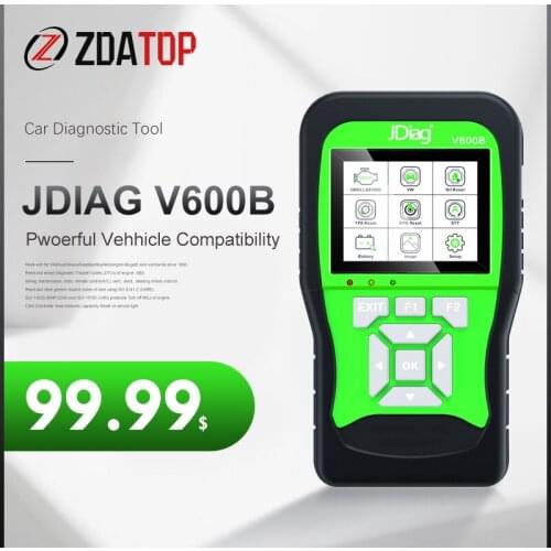 JDiag V600B ForVAG SCANNER Full system Diagnosis 12V Professional Battery Tester OBD2 Scanner 3 in 1