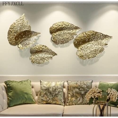 Modern Minimalist Living Room Light Luxury Metal Background Wall Decoration Creative Pendant Bedroom Home Decoration