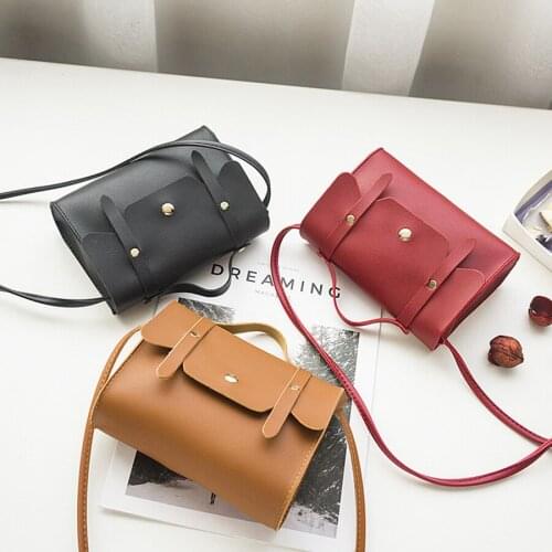 2019 Fashion Leather Small Handbags Women Casual Thin Cover Crossbody Flap Bag Sweet Ladies Purse Shoulder Bag Bolsa Feminina
