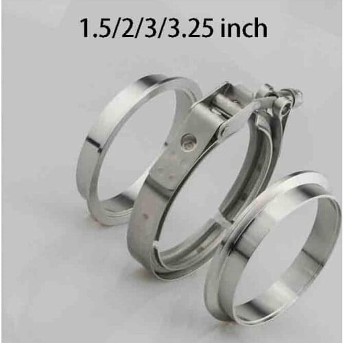 1.5/2/3/3.25 inch V-Band Clamp Male/Female Flange Kit V-band Turbo Exhaust Pipes Car Accessories
