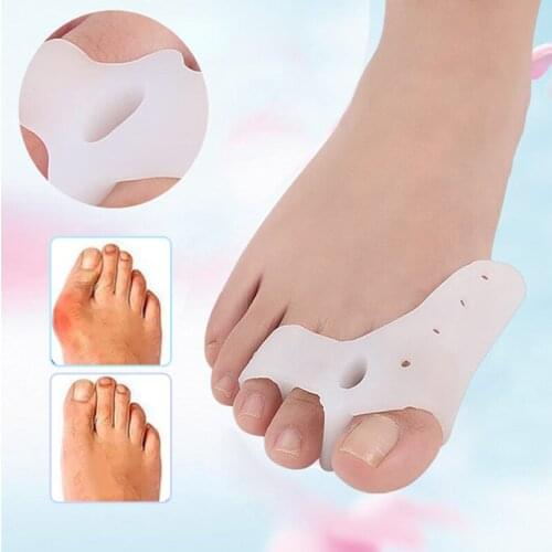 1Pair Silicone Gel Toe Separator Pedicure Tools Bunion Corrector Foot Splint Straightener Hallux Valgus Correction Orthotics