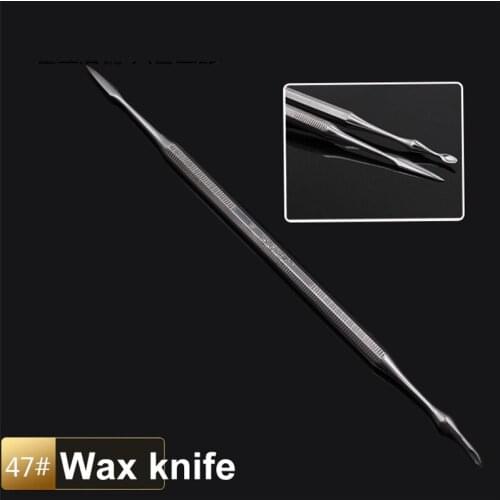1pc Dental Wax Scoop Carving knifes Spatula Wax Carver Mixing Knife Stainless Steel Sculpting knife Instrument Tool 48# 47# 46