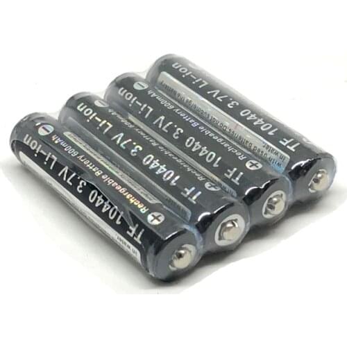 10pcs/lot TrustFire 10440 Battery 3.7V TF 10440 600mah Li-ion Rechargeable Lithium Batteries for LED Flashlights Torch