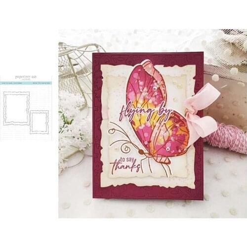 2021 New Arrival Veins Rectangle Background Metal Cutting Dies Stencil Craft Make Decor Template for Scrapbooking Design Model