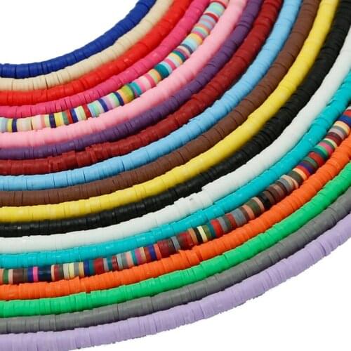 400pcs 6mm Polymer Clay Chip Disk Loose Spacer Beads For Jewelry Making Findings DIY Necklace Bracelet