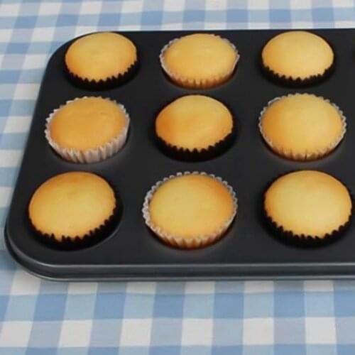 6/12 Holes Square Cupcake Pan Muffin Tray Cupcake Mold Muffin Pan Carbon Steel Baking Pan Non Stick Bakeware Biscuit Pan ZXH
