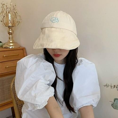 April Half ins The Net Red Literary Duck Tongue Hat Female Summer Wild Sun Hat Large Brim Anti-ultraviolet Peaked Cap Casquette