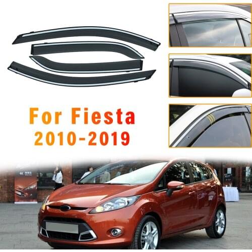 Car Smoke Window For Ford Fiesta Hatchback 2010 2011 2012 2013 2014 2015-2018 Sun Rain exterior visor Deflector Guard Accessorie
