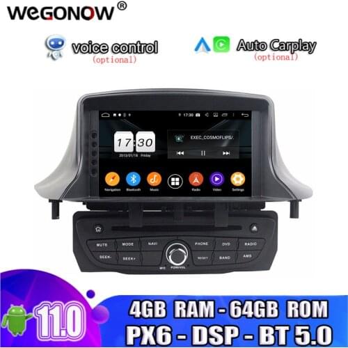 PX6 DSP TDA7851 Android10 4GB 64G ROM Car DVD Player GPS RDS Radio wifi Bluetooth5.0 For Renault Megane III Fluence 2009-2016