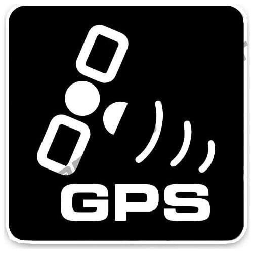 White And Black GPS Simple Creative Car Sticker Decal Occlusion Scratch Exterior for Laptop Speedboat Rear Windshield PVC13x13cm