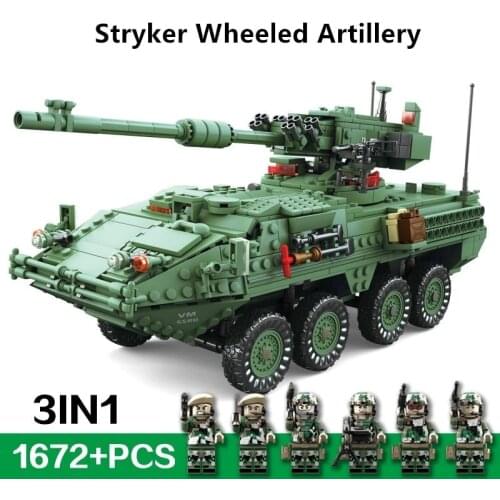 1678pcs Kaizhi 10001 Boutique Armored Car Childrens Educational Building Blocks Assembled Military Series Toy Boy Gifts