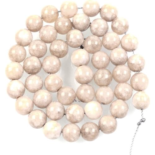 Natural Stone Beads Light Grey Line Marble Loose Beads for Jewelry Making Needlework DIY Bracelet Strand 4-12 MM