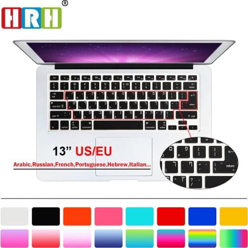 HRH Arabic Spanish Hebrew Russian French Portuguese Italia Silicone Keyboard Cover Skin for Macbook Air Pro Retina 13" 15" 17"