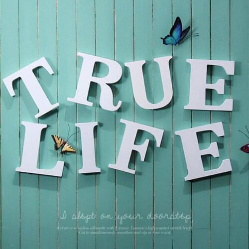 English Alphabet Wooden Decor White Birthday Number Signs On The Door Craft Supplies Wedding Decor Desktop Calendar