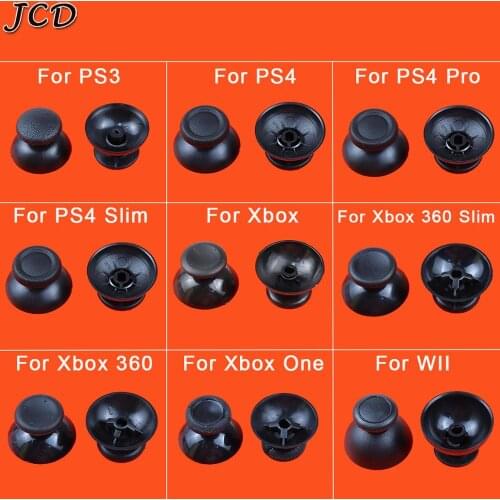 JCD 2PCS Analog Joystick thumb Stick grip Cap for Sony PlayStation Dualshock 3/4 PS3 PS4 Pro Xbox 360/One Wii joypad Controller