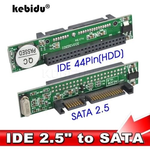 Kebidu IDE 44 pin 2.5 to SATA PC Adapter Converter ATA 133 100 HDD CD DVD Serial Hard Disk 1.5Gbs Serial Adapter Converter