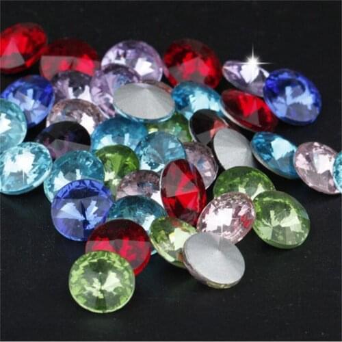 Loose Satellite Pointback Crystal Rhinestone DIY Random Mix Color Round Crystal Rhinestone For Wedding Garment Crafts Decoration