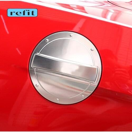 Car stainless steel fuel tank cap modified decorative cover For 15-20 Ford Mustang Exterior modification Accessories