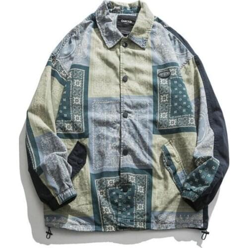 Fashion Brand Jacket Men Spring Autumn Japanese Urban Style Mens Printed Outerwear Coats Male Hip Hop Jackets Coat