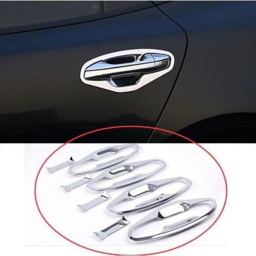 HOT ACCESSORIES FIT FOR KIA OPTIMA K5 2016 JF CHROME DOOR HANDLE BOWL COVER CUP CAVITY TRIM INSERT CATCH MOLDING GARNISH BEZEL