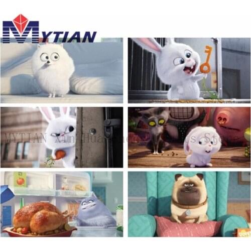 Cartoon Cute Animals Diamond Painting Kit Full Square Round Drill Dog,Cat,Rabbit,Fox,Mosaic Full Rhinestone Diamond Embroidery