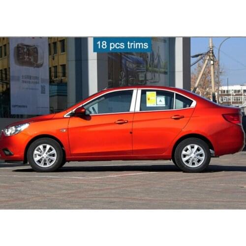 Stainless steel car window trims for chevrolet sail 2015 2016 2017 2018 3rd generation