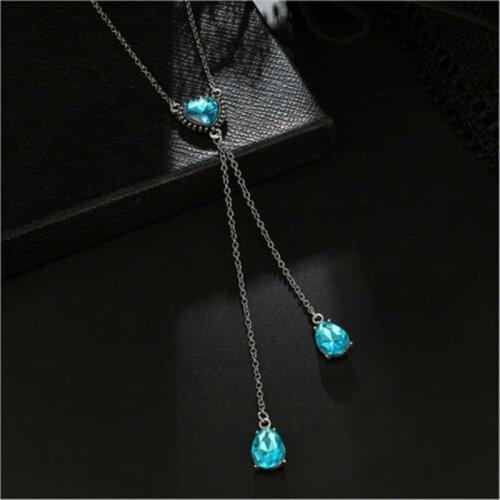 Drop Necklace Jewelry Womens Clavicle Fashion Water Chain For Lady Girls Nice Gift
