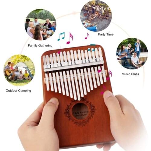17-key portable high-quality Kalimba thumb piano butterfly love flower pattern finger piano with learning instructions and tunin