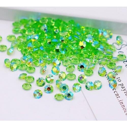 Super Glitter Crystal Nail Art Rhinestones AB Colorful Pointback Clear Non Hot Fix Rhinestones Glue On Nail Art Decorations