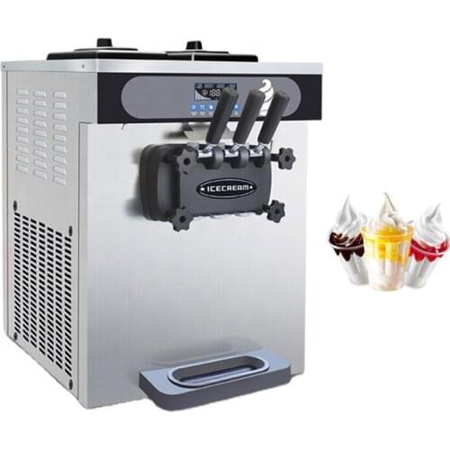 High Efficiency Ice Cream Machine Three Head Desktop Freeze Soft Ice Cream Makers Vending Machine