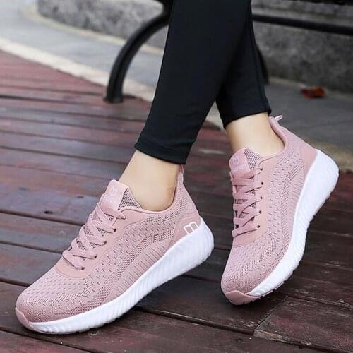 Women sneakers 2021 new mesh woven platform shoes female fashion lace up sneakers light casual shoes women sneakers