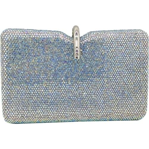 Women Crystal Evening Clutch Bags Wedding Party Handbag and Purse Bridal Diamond Clutch