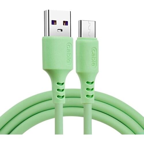 Liquid Silicone 0.25/1.2/1.8M USB Type C Cable For Huawei Mate 40Pro P40Pro Super Charge TypeC Cable USB C Data Cable For Xiaomi