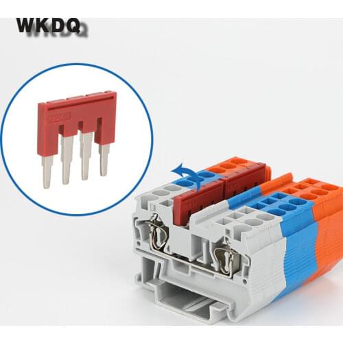 Jumper FBS4-6 Plug In Bridge for 4mm^2 wiring ST And PT DIN Rail Terminal Blocks L23.3/H22.8/W3.1mm 4seats Connector