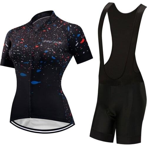 2021 Fashion Cycling Clothing Women Summer Road Bike Jersey Set BIB Blouses Cycle Dress Female Bicycle Clothes MTB Suit Uniform