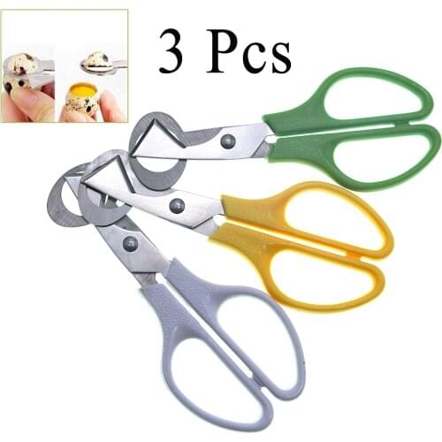 3PCS Egg Scissors Topper Cutter Shell Clipper Cigar Cracker Opener Durable Boiled Birds Pigeon Quail Multifunction Kitchen Tool
