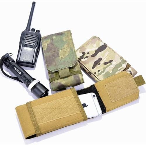 5/6 Inch Military Cell Phone Pouch Tactical Running Waist Holster Molle Case Mobile Belt Hunting Holder Bag for Outdoor Camping