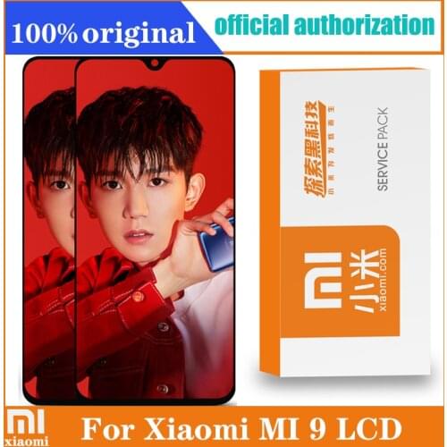 6.39'' AMOLED Original LCD For xiaomi Mi 9 Mi9 Display xiaomi 9 LCD Display Touch ScreenDigitizer Assembly with frame