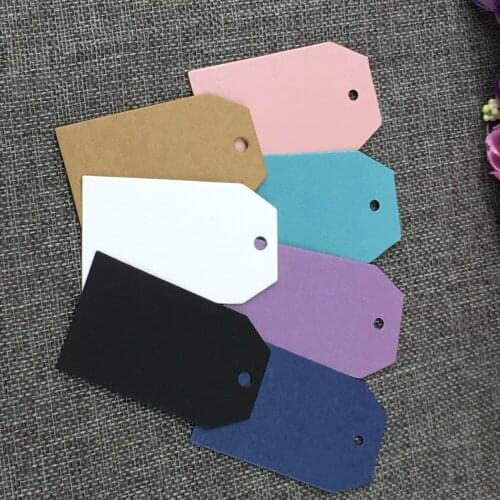 Seven colour 7*4cm blank paper tags/gift hang tag/hand made product decorate /small hang card