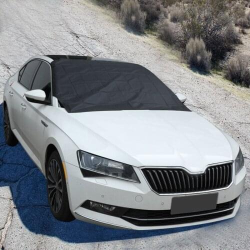 Car Snow Block Cover Silver Cloth Magnetic Snow Ice Shield For Windshield Winter Car Front Window